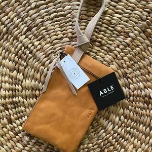 ABLE Cognac Wristlet NWT